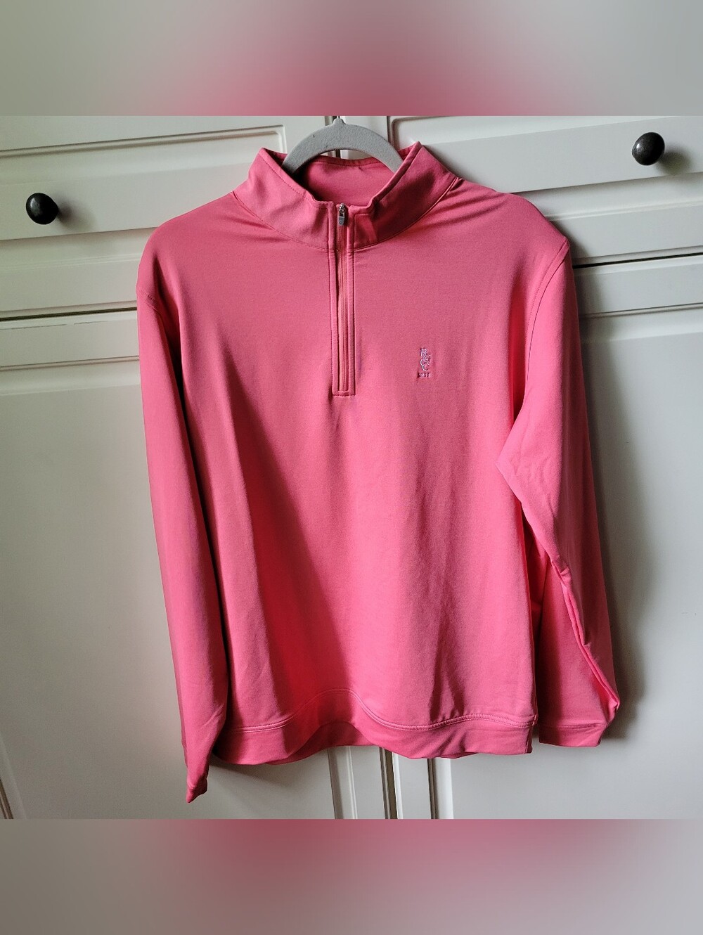 Peter Millar Crown Sport Perth Melange Quarter Zip Pullover RGCC 1916 Logo NEW L